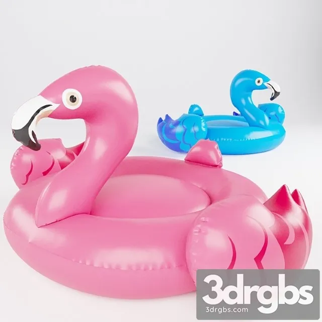 Swimming Flamingo 3D Model Free