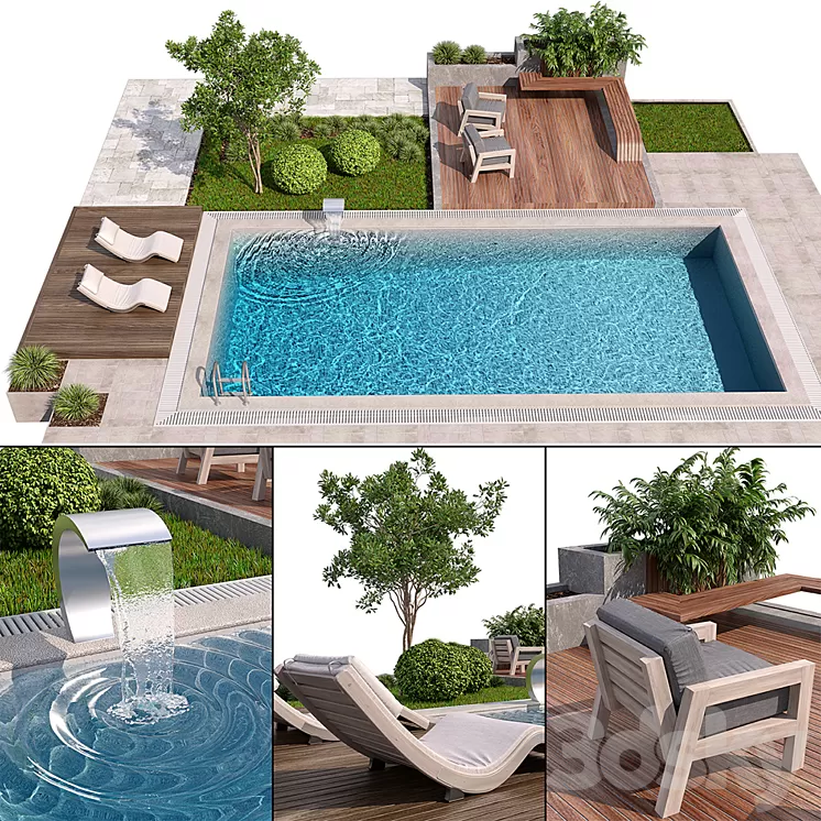 Swimming pool 1 3D Model