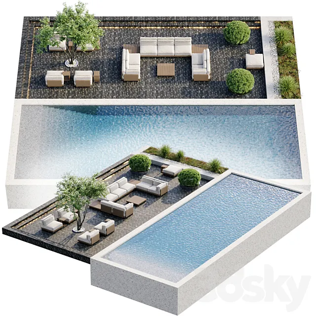 Swimming pool (13.6-16m) 3D Model