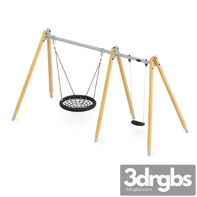 Swing 25m Solid Wood Kompan 3D Model Download
