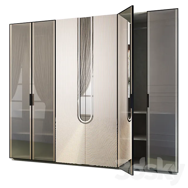 Swing cabinet for clothes Lexus. Wardrobe by Medusa Home 3D Model