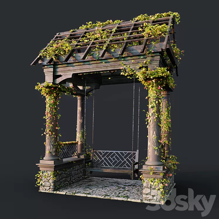 Swing for the garden 3D Model