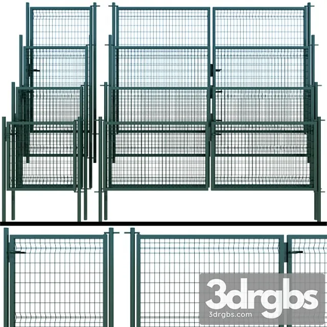 Swing Gates Wicket 3D Model Free