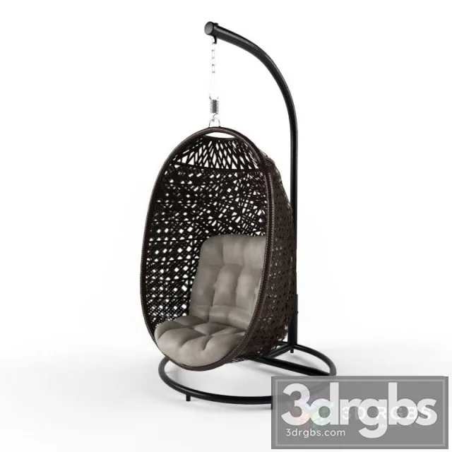 Swing Relaxation Chair Black 3D Model Download