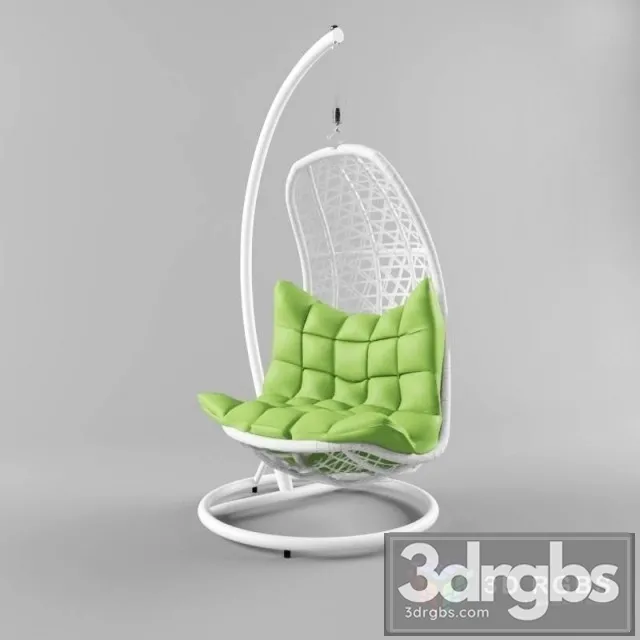 Swing Relaxation Chair White 3D Model Free