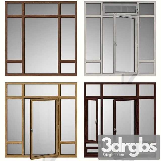 Swing stained-glass wooden windows_1