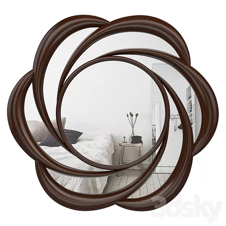 Swirl Frame Accent Mirror ANDO3232 3D Model
