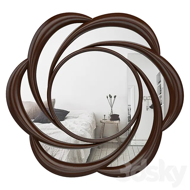 Swirl Frame Accent Mirror ANDO3232 3DModel