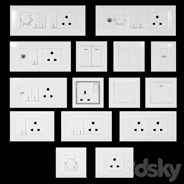 Switches Set 02 3D Model