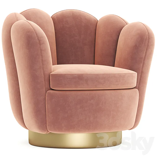Swivel armchair Mirage Savona Nude 3D Model