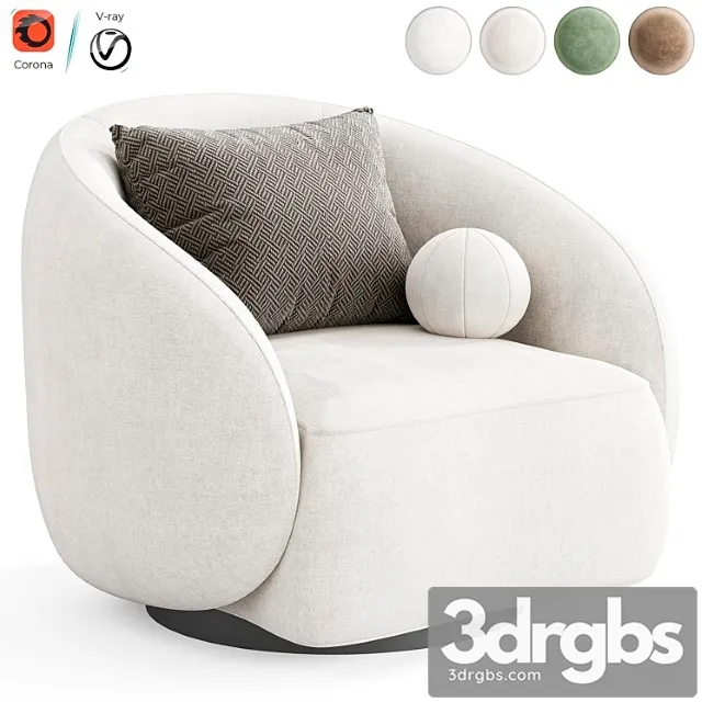 Swivel Chair Amore by Eichholtz 3D Model Free