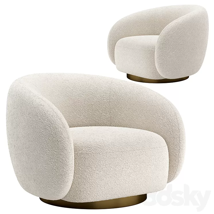 Swivel Chair Brice / Eichholtz 3D Model