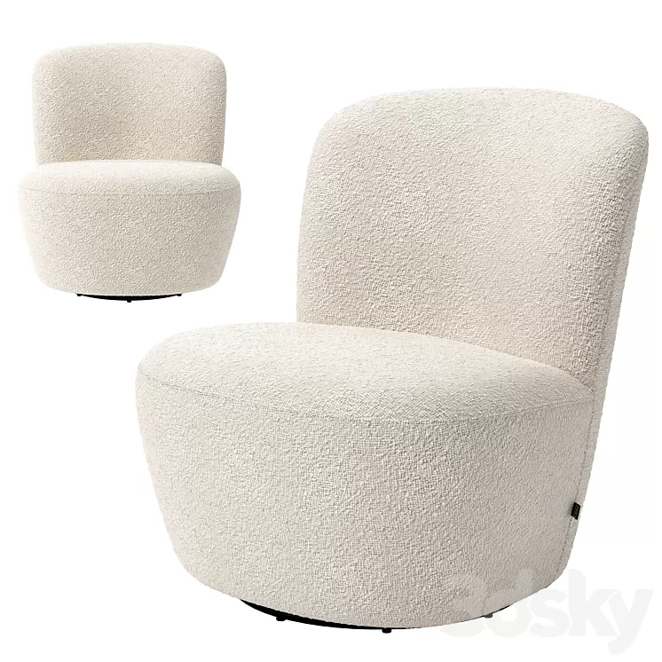 Swivel Chair Doria / Eichholtz 3D Model