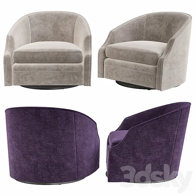SWIVEL CHAIR GUSTAV - Eichholtz 3D Model