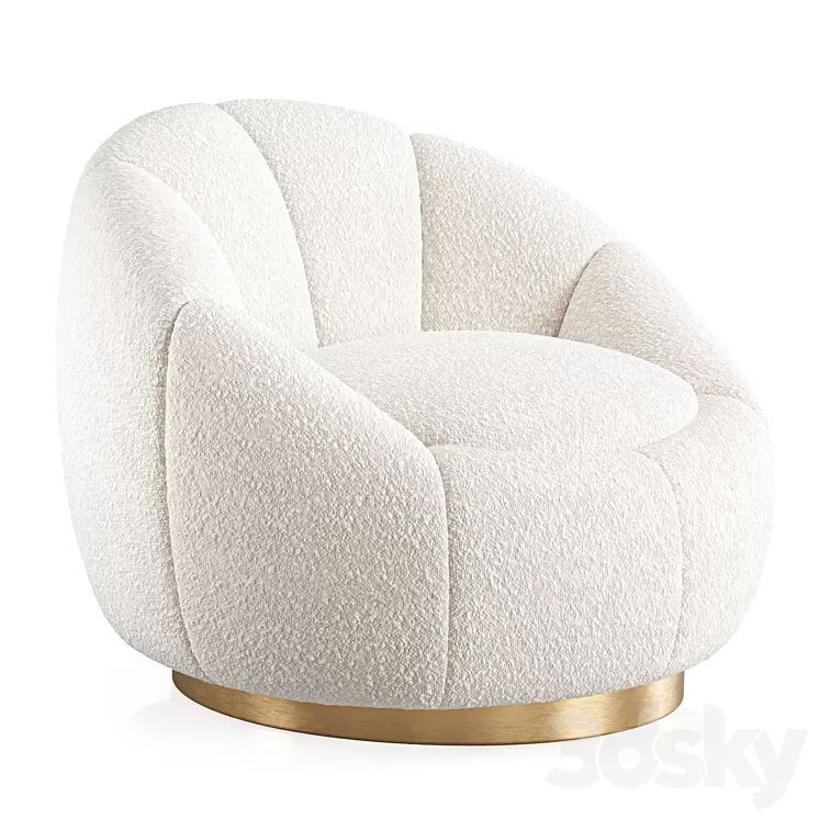 Swivel Chair Inger by Eichholtz 3D Model Free