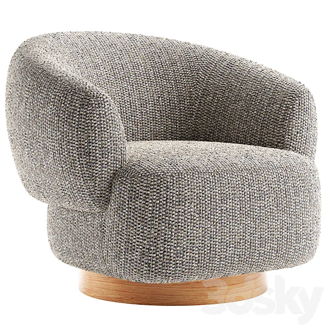 Swivel Chair Merrick _ Crate & Barrel 3DModel