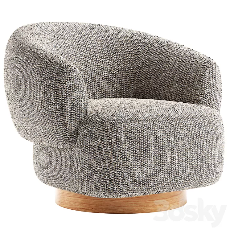 Swivel Chair Merrick / Crate & Barrel 3D Model