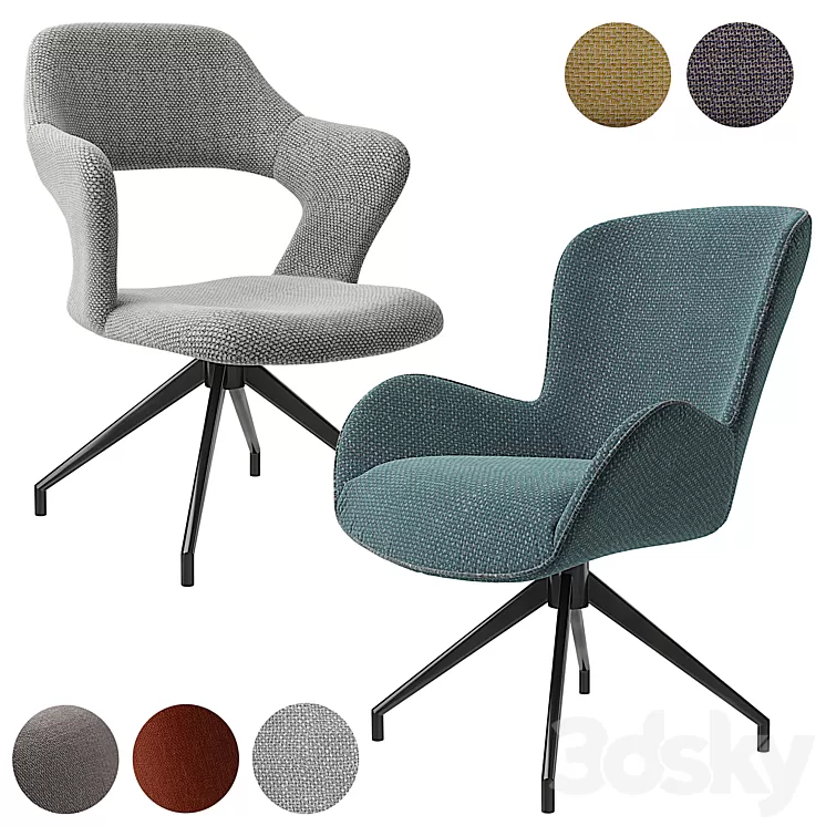 Swivel chairs Asyar AM.PM 3D Model