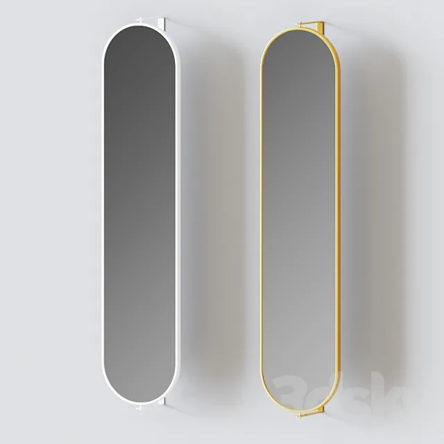 Swivel Pinboard Mirror by Pottery Barn 3D Model