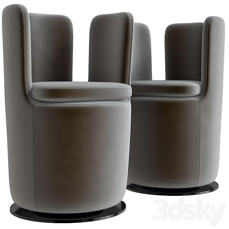 Swivel upholstered fabric armchair with armrests MOJO By arflex design Claesson Koivisto Rune 3D Model