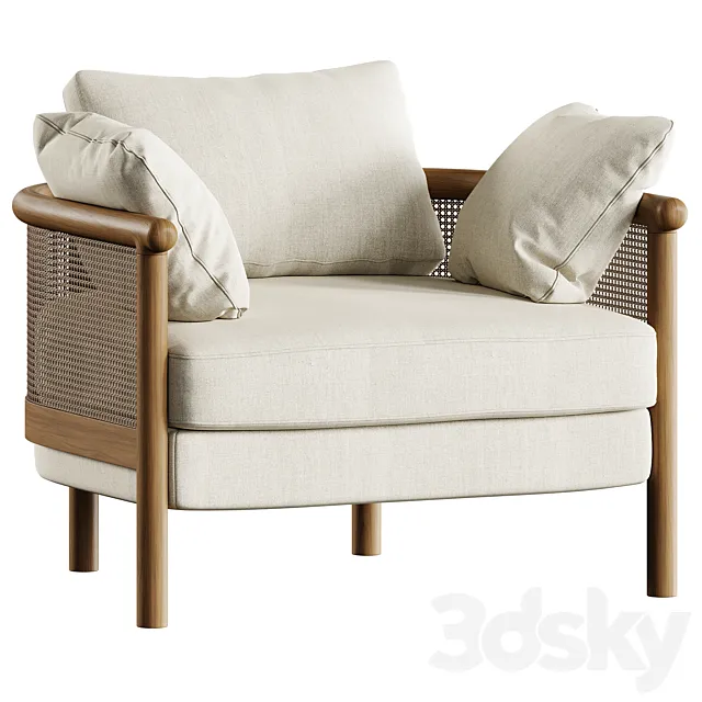 Sydney Cane Armchair by Soho Home 3D Model