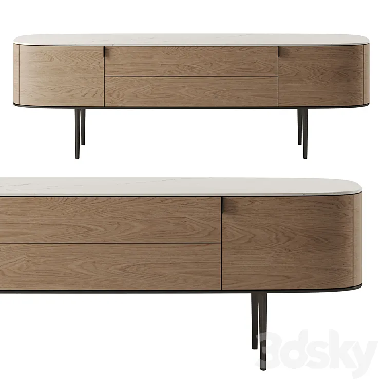 SYMPHONY sideboard by Poliform 3D Model Free