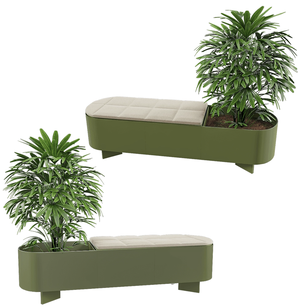 Systemtronic - Planter bench Croma M 3D Model