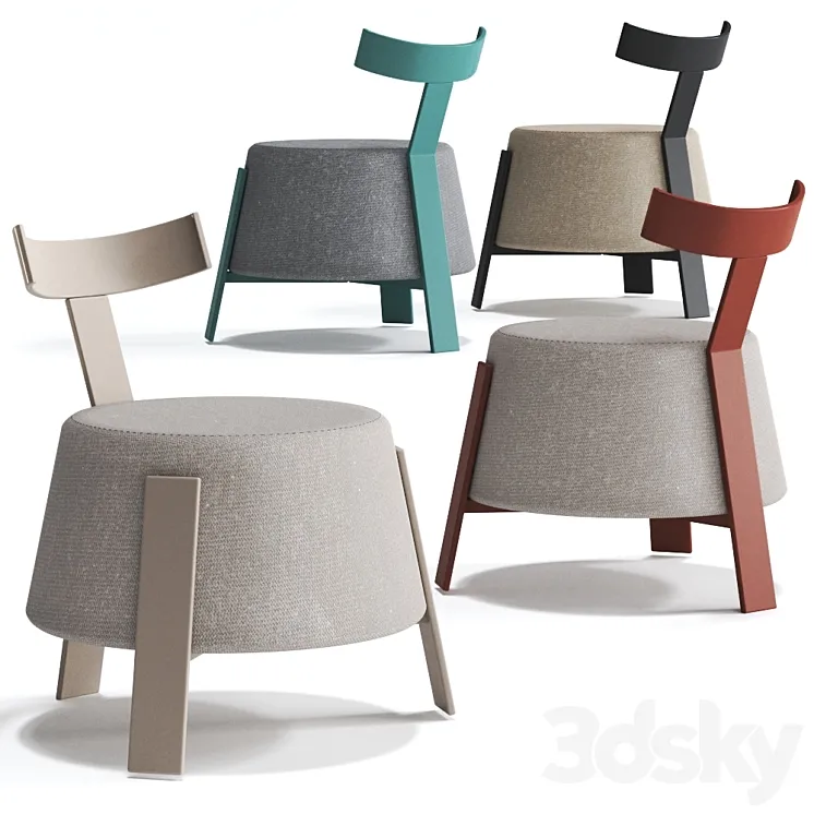 T Lounge Chair POINT by Gabriel Teixido 3D Model Free