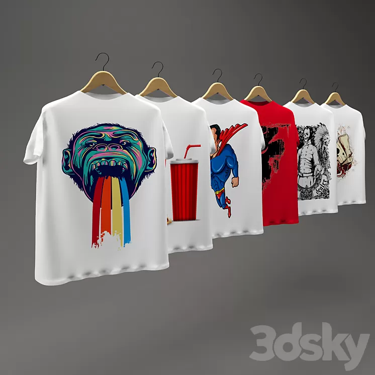 T-shirts 3D Model