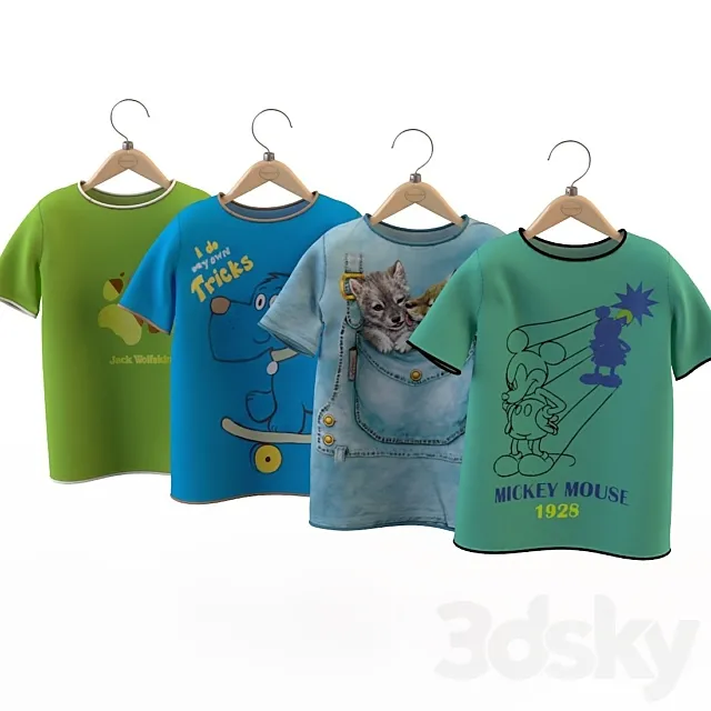 T-shirts for boys 3DModel