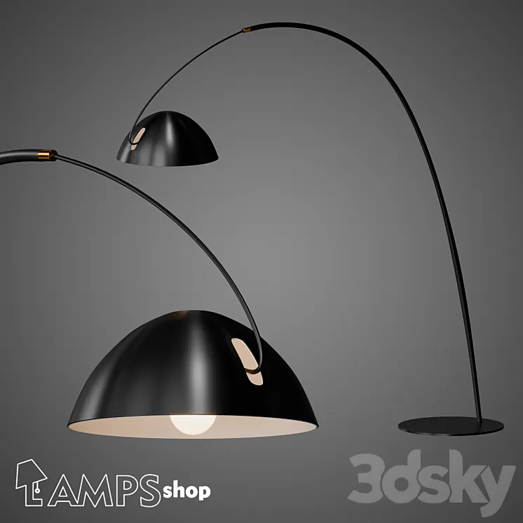 T6005 Parabole lamp 3D Model