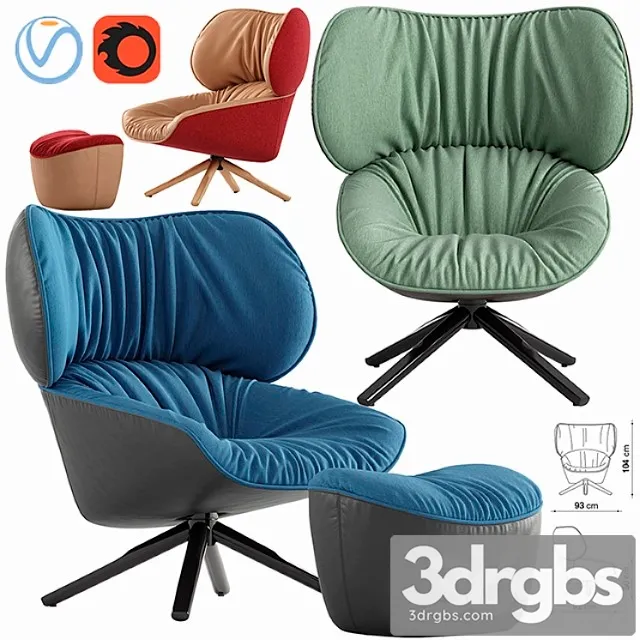 Tabano armchair 3D Model Free