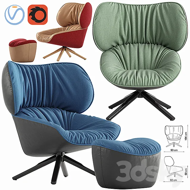 Tabano armchair 3D Model