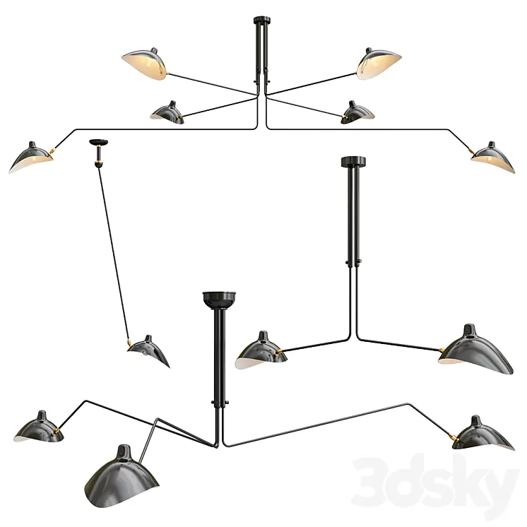 Tabes lamps collection 3D Model