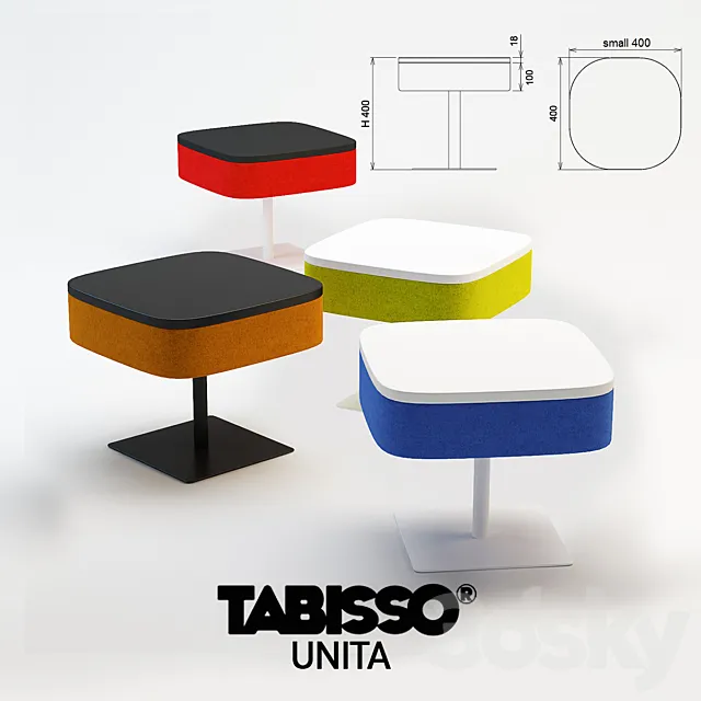 Tabisso - Tipographia Unita Low-Table 3D Model
