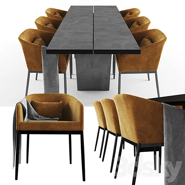 Table and Chair 3D Model