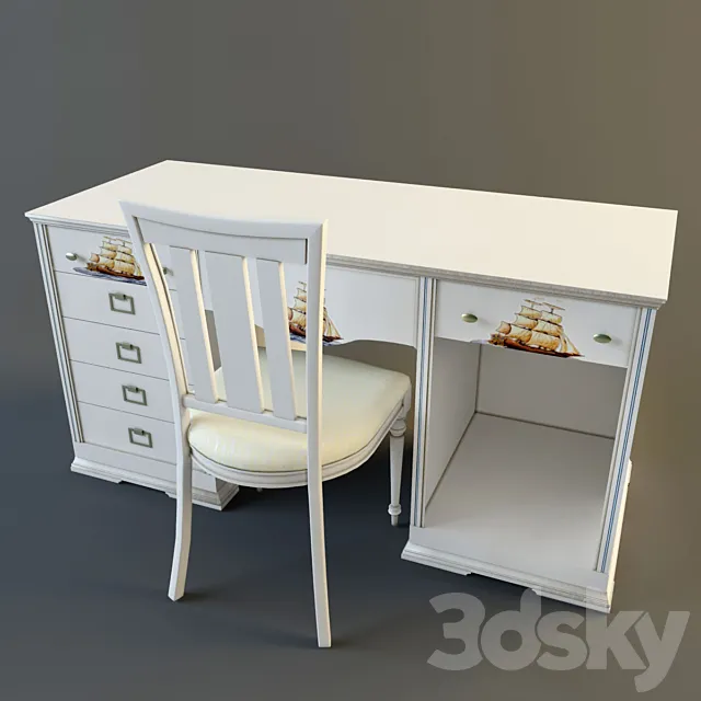 Table and chair "Domus" 3D Model