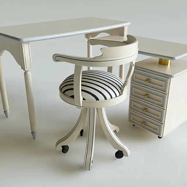 Table and Chair for the child 3D Model