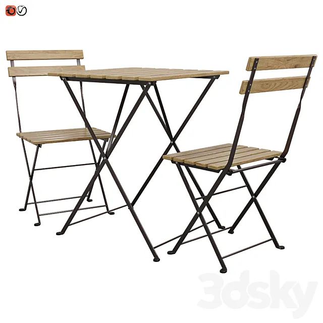 Table and chair IKEA TERNO 3D Model