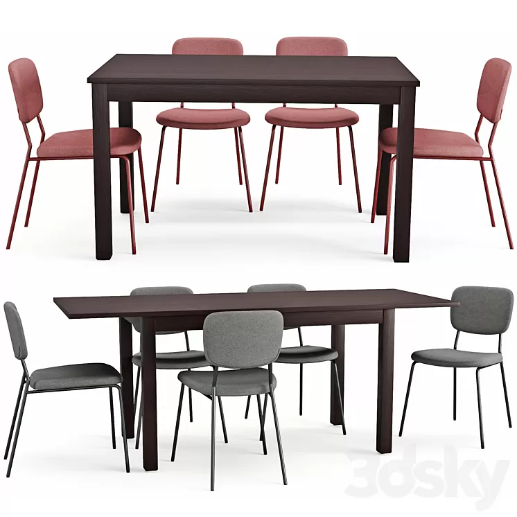 Table and chair Laneberg Karljan 3D Model