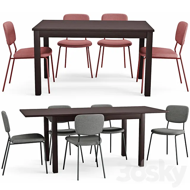Table and chair Laneberg Karljan 3DModel