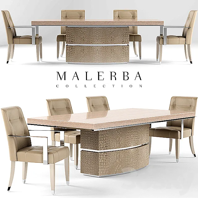 Table and chair malerba 3DModel