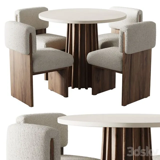 Table and Chair Prague and Murphy by cozymatic 3D Model