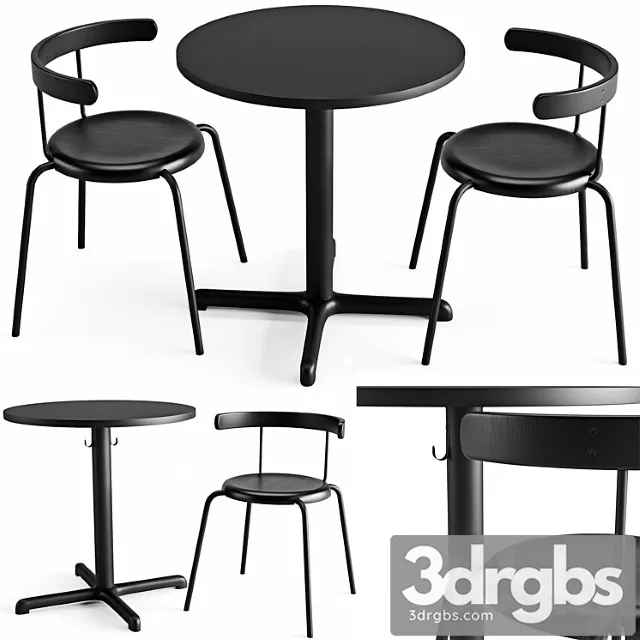 Table and chair stensele yngvar 2 3D Model Free