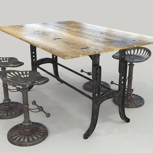Table and chair Thomasville 3DModel