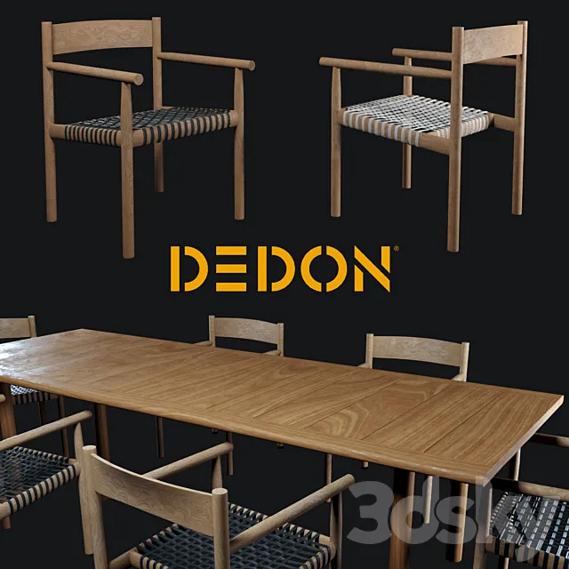Table and chair Tibbo Dedon 3DModel