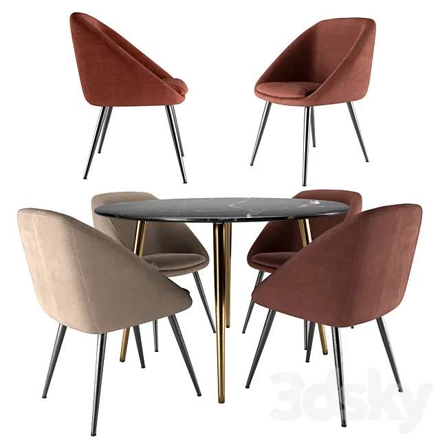 Table and Chair TOPIM 3D Model