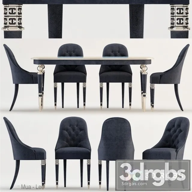 Table and Chair Verona 3D Model Free