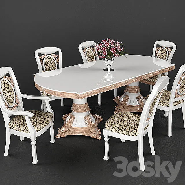 table and chairs 3D Model