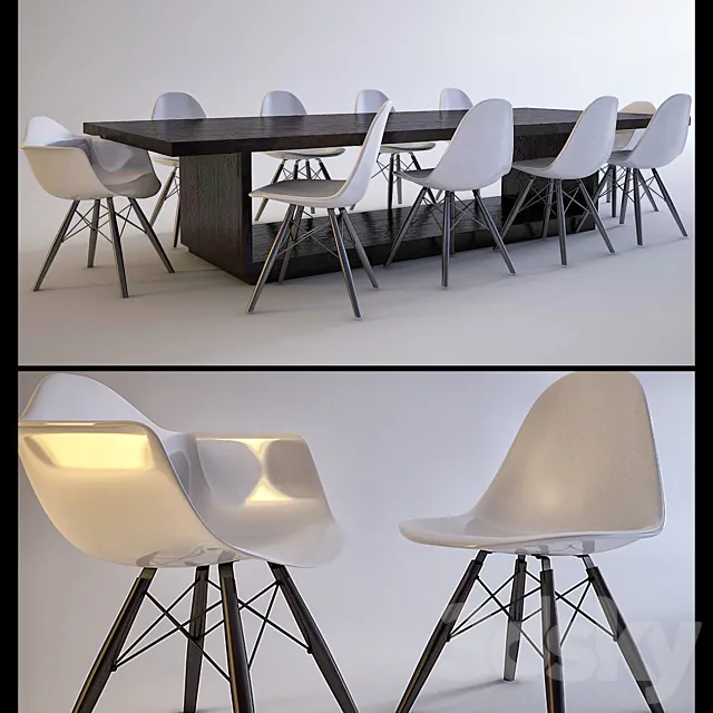 table and chairs 3D Model